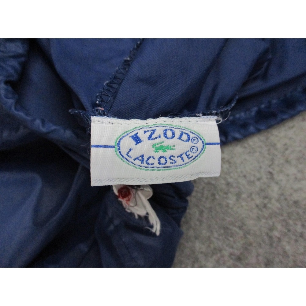 VINTAGE Lacoste Jacket Boys XL Blue Izod Anorak Windbreaker Hooded Lightweight‎ - Picture 7 of 12